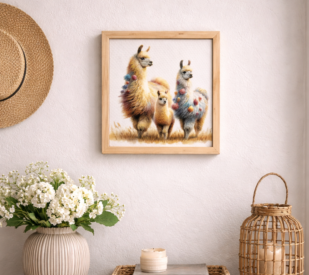 Cuadro Llamitas A 18X18X1.2
