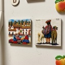 Imán Cholita y Alpaca 4.6X4.6X0.4