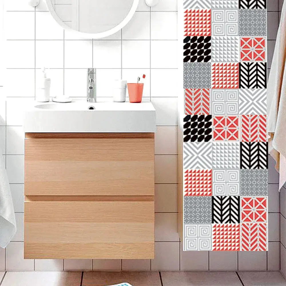 Vinil Autoadhesivo Borgoña 15x15 cm KANTU  (Pack 9 Und.)