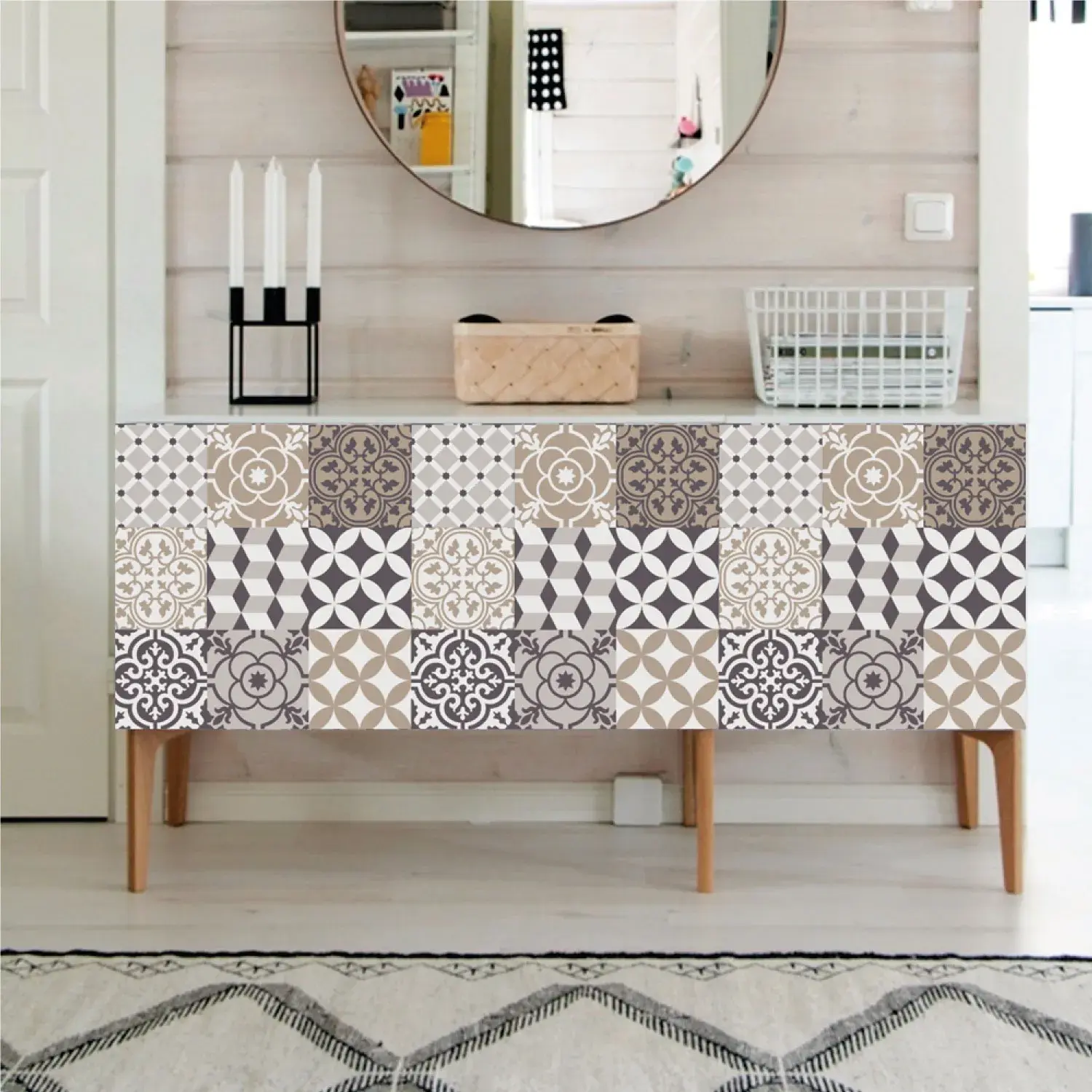 Vinil Autoadhesivo Lombardi 15x15 cm KANTU (Pack 9 Und.)