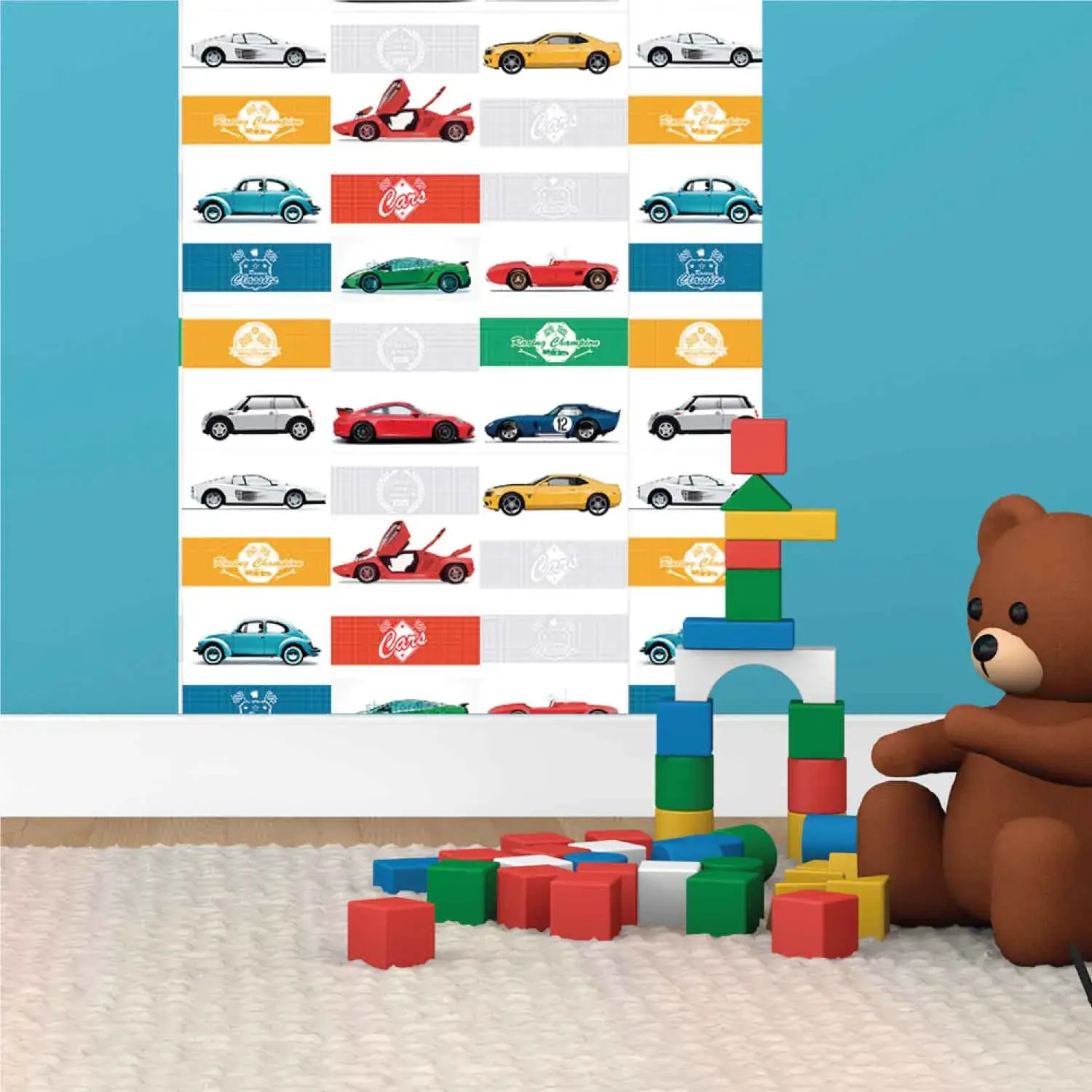 Vinil Autoadhesivo Cars 15x15 cm KANTU (Pack 9 Und.)