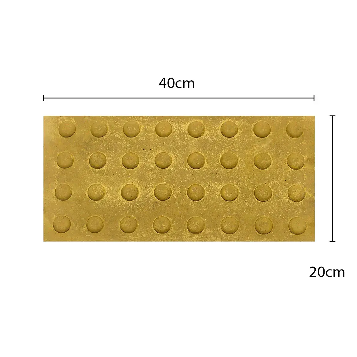 Podotactil STOP 20 x 40 cm Amarillo SPAZIO - por caja