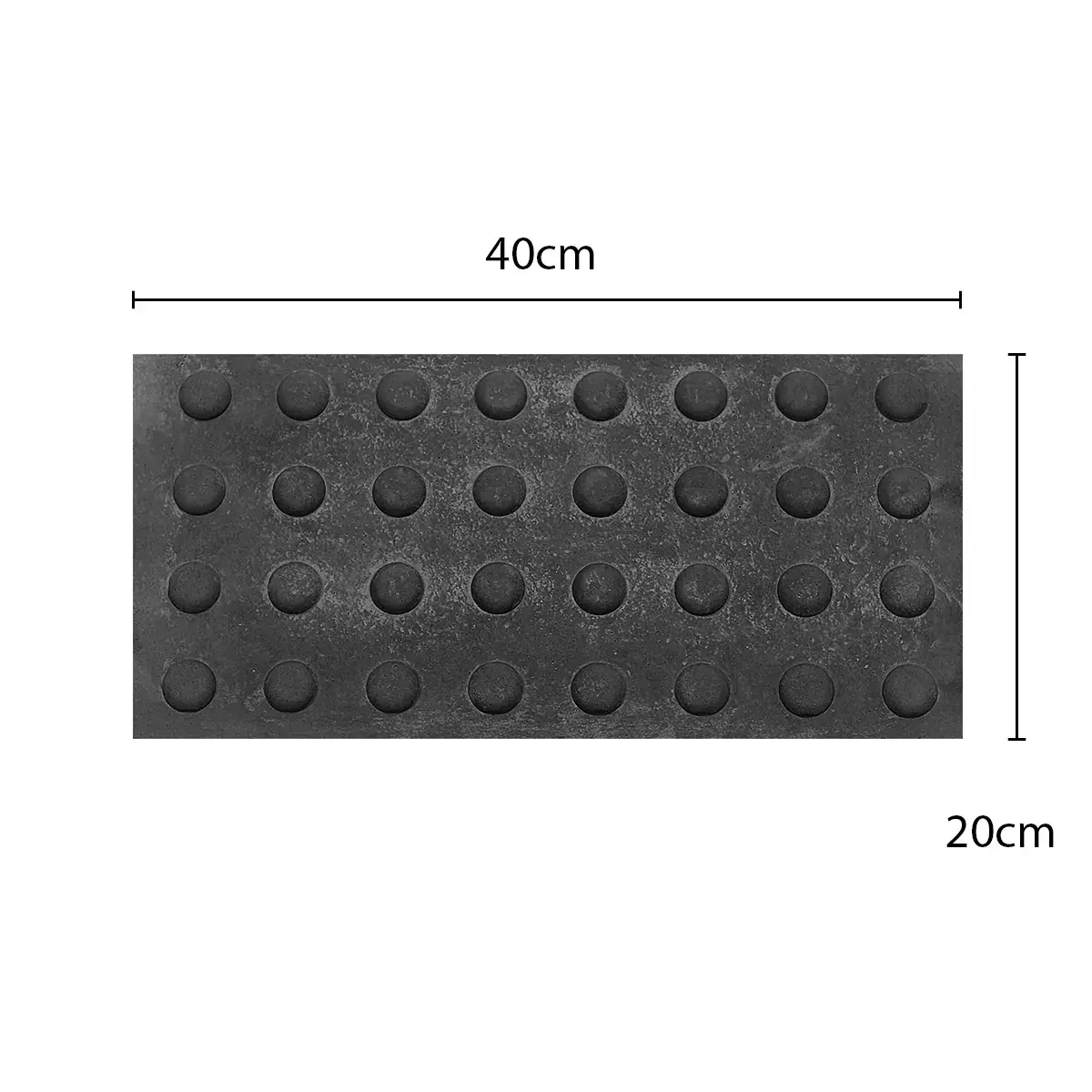 Podotactil STOP 20 x 40 cm Carbón SPAZIO - por caja