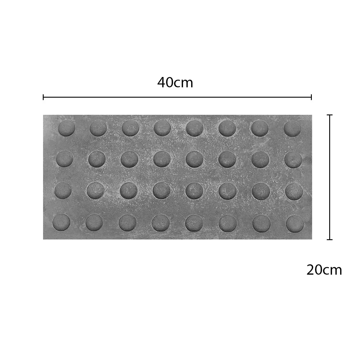 Podotactil STOP 20 x 40 cm Gris SPAZIO - por caja