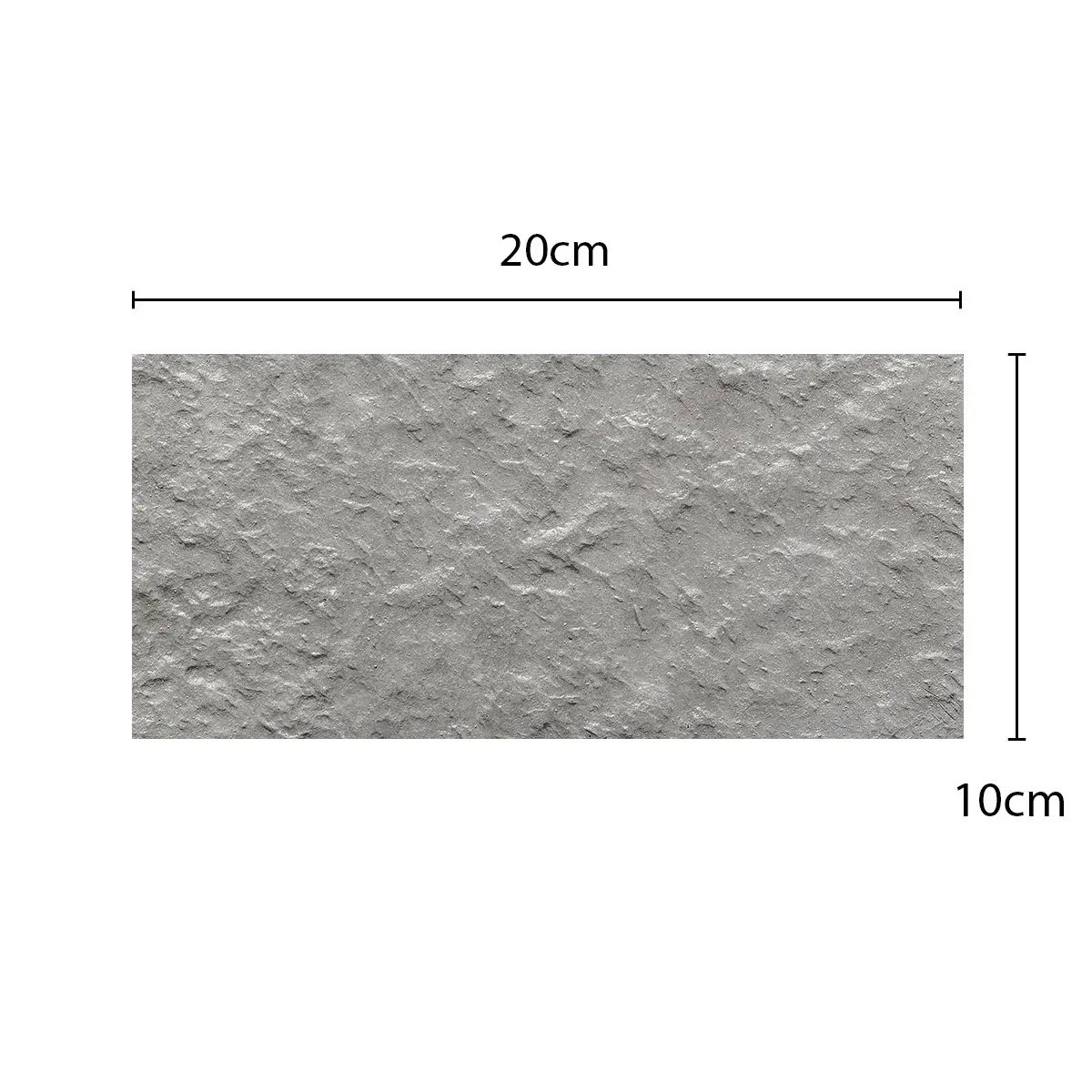 Piedra Volcán 10 x 20 cm Gris SPAZIO - por caja