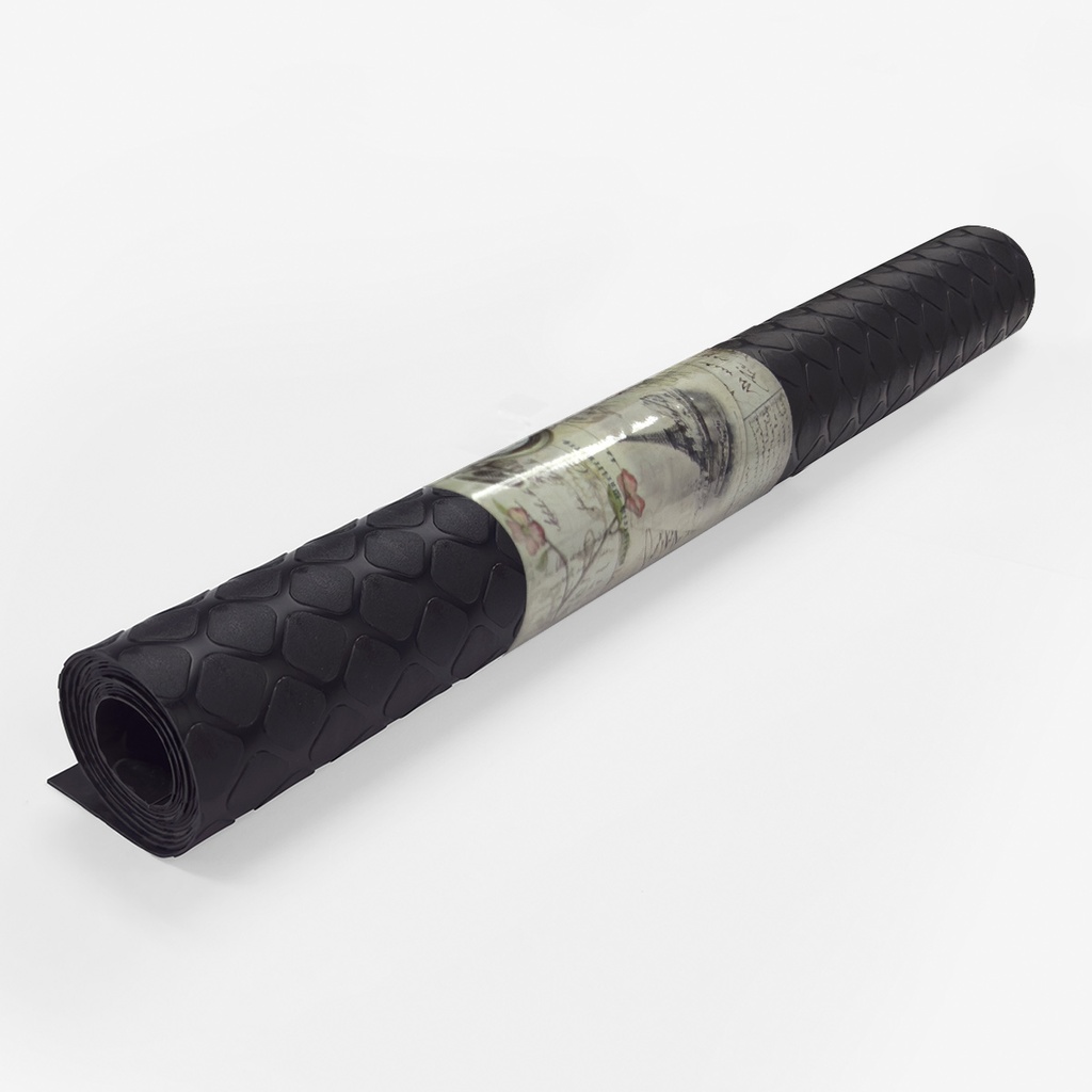 Rollo Protector de piso Cocos de PVC negro – 2 metros x 60 cm – SAN BLAS