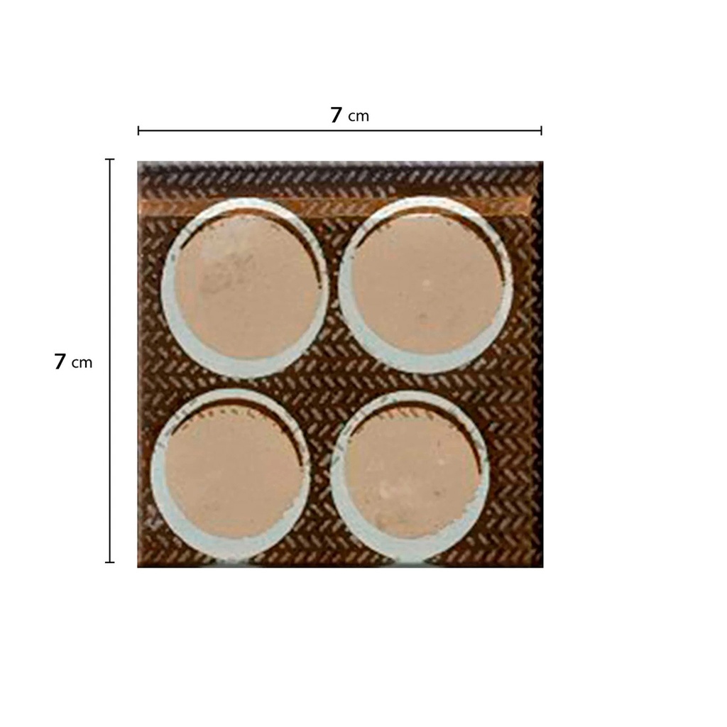 Taco Vidrio Polux 7 x 7 cm KANTU (Pieza)