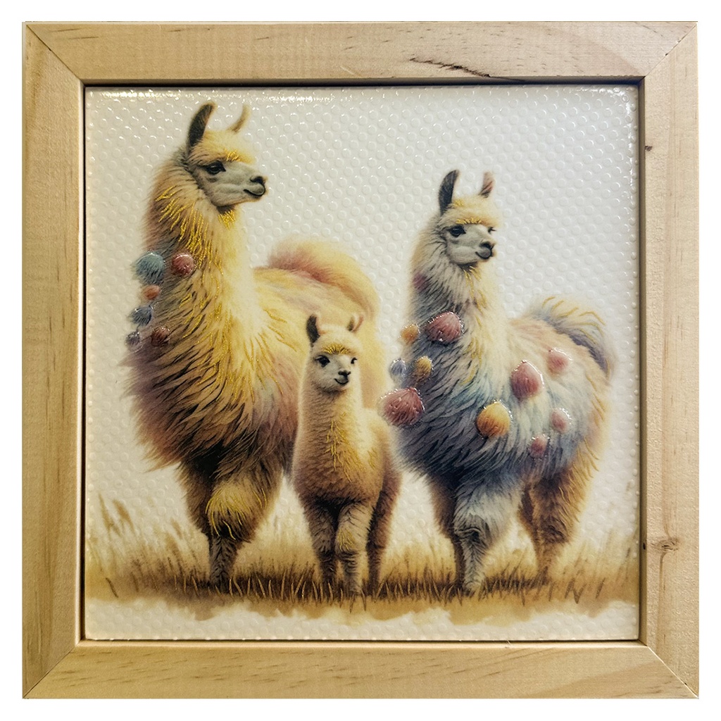 Cuadro Llamitas A 18X18X1.2
