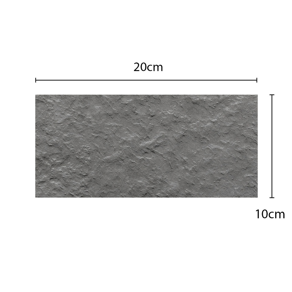 Piedra Volcán 10 x 20 cm Gris Oscuro SPAZIO - por caja 