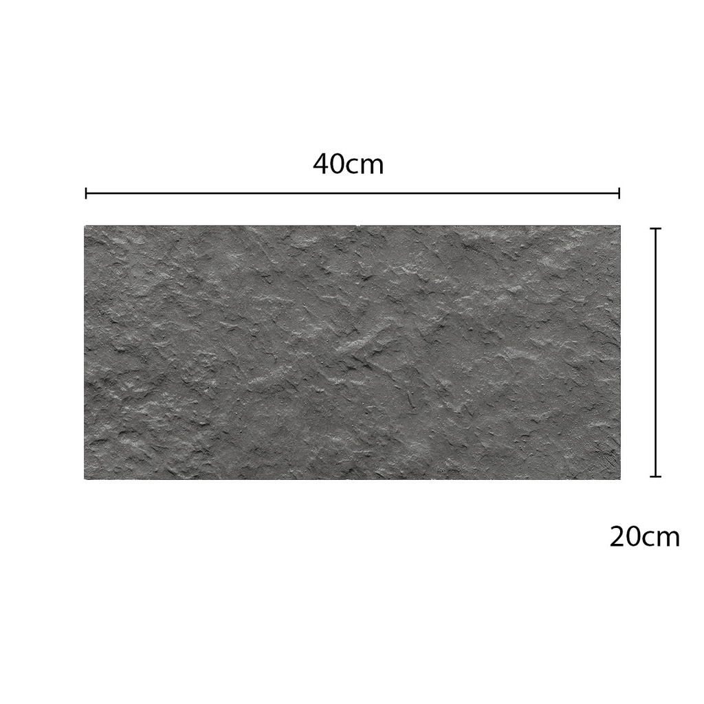 Piedra Volcán 20 x 40 cm Gris Oscuro SPAZIO - por caja  
