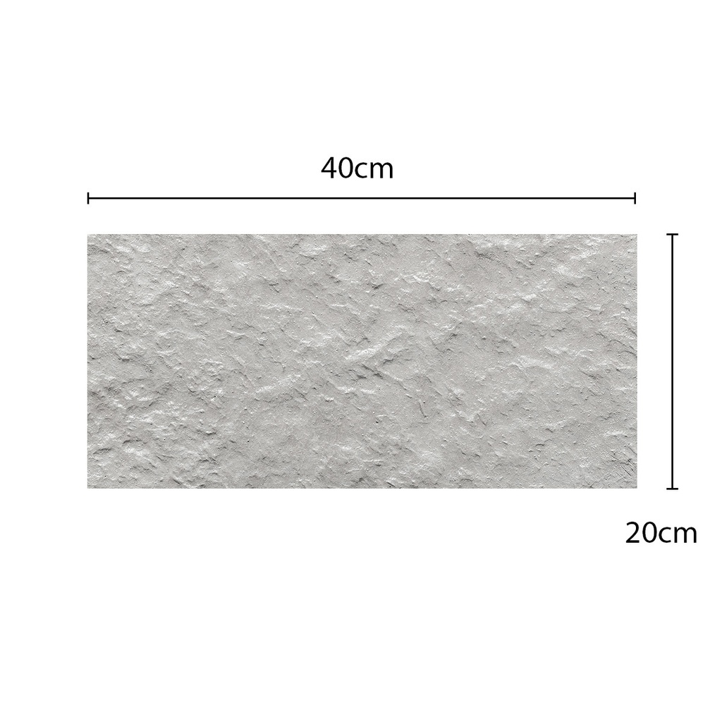 Piedra Volcán 20 x 40 cm Arena Blanca SPAZIO - por caja  