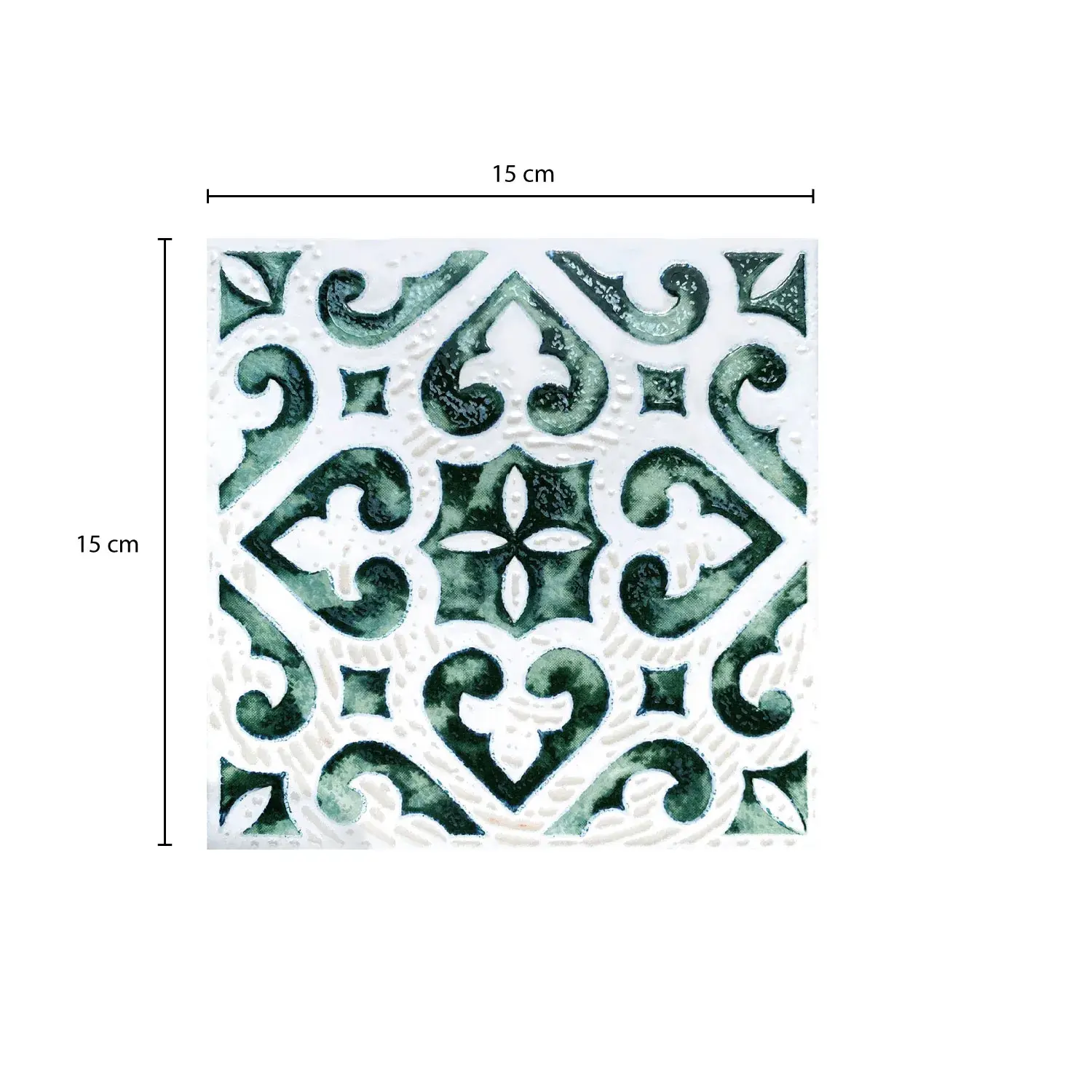 [DECBAOTACCER628] Azulejo Delta Verde 15 x 15 cm OLIVIA ATRANI (Pieza)