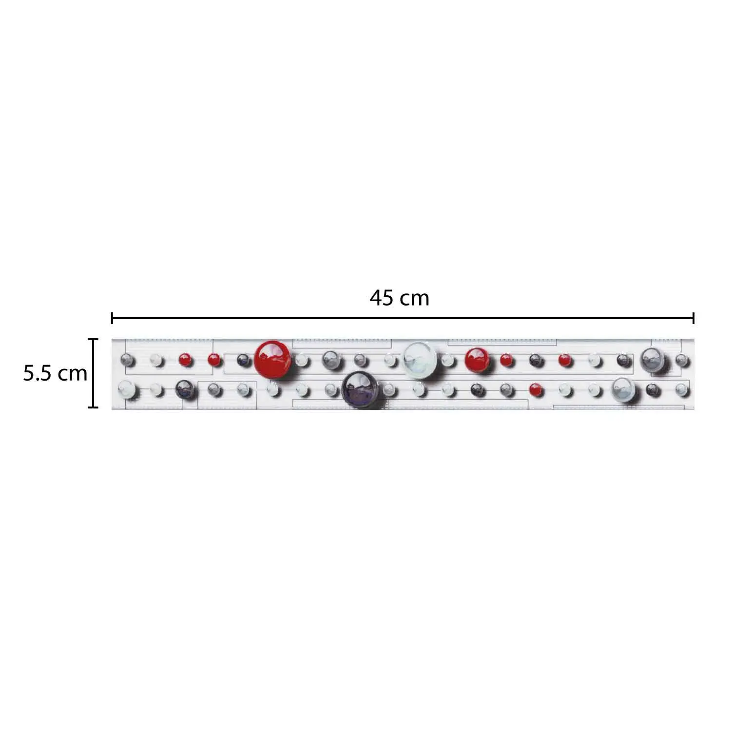 [ACALISHDEKAN033] Listelo Domino 45 x 5.5 cm KANTU (Pieza)