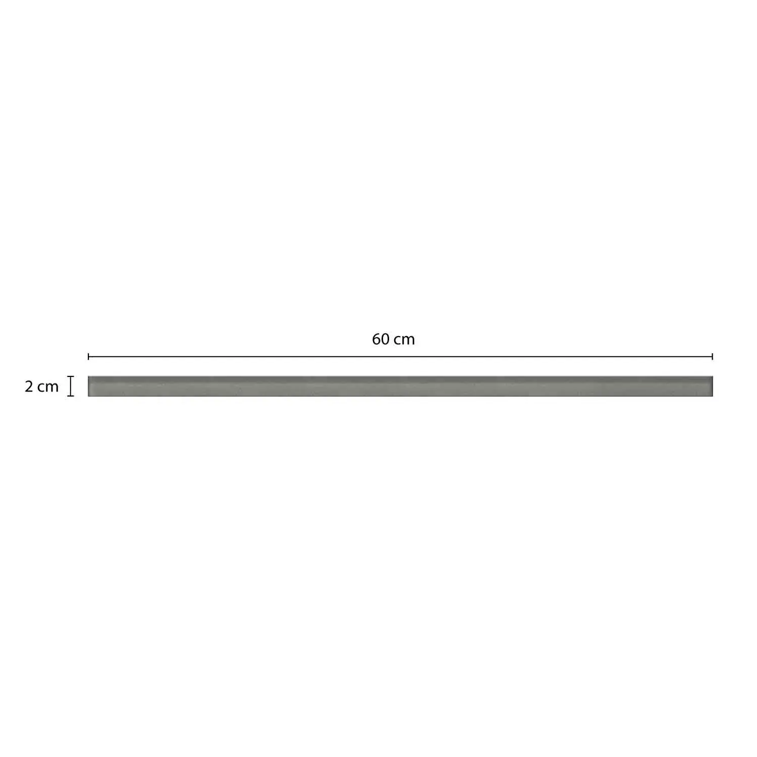 [DECBAOPLUVID019] Plumón Vidrio Acero 60 x 2 cm KANTU (Pieza)