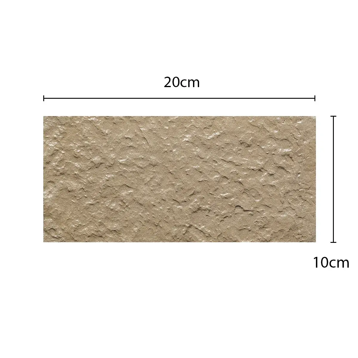 [SPPIV10HABANOCJ] Piedra Volcán 10 x 20 cm Habano SPAZIO - por caja