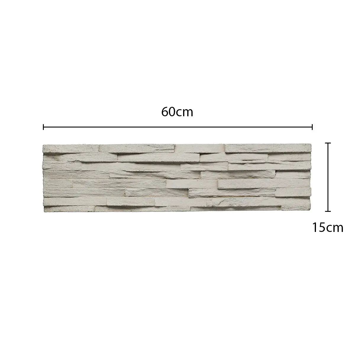 [SPFAF15GRISCLCJ] Fachaleta 15 x 60 cm Gris Claro SPAZIO - por caja