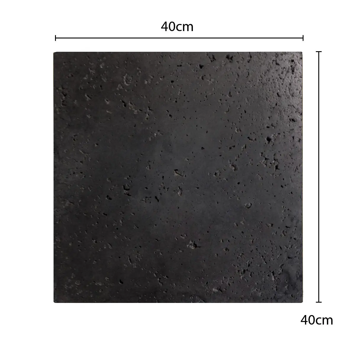[SPBAT40CARBONCJ] Piedra Travertino Carbón 40 x 40 cm SPAZIO - por caja