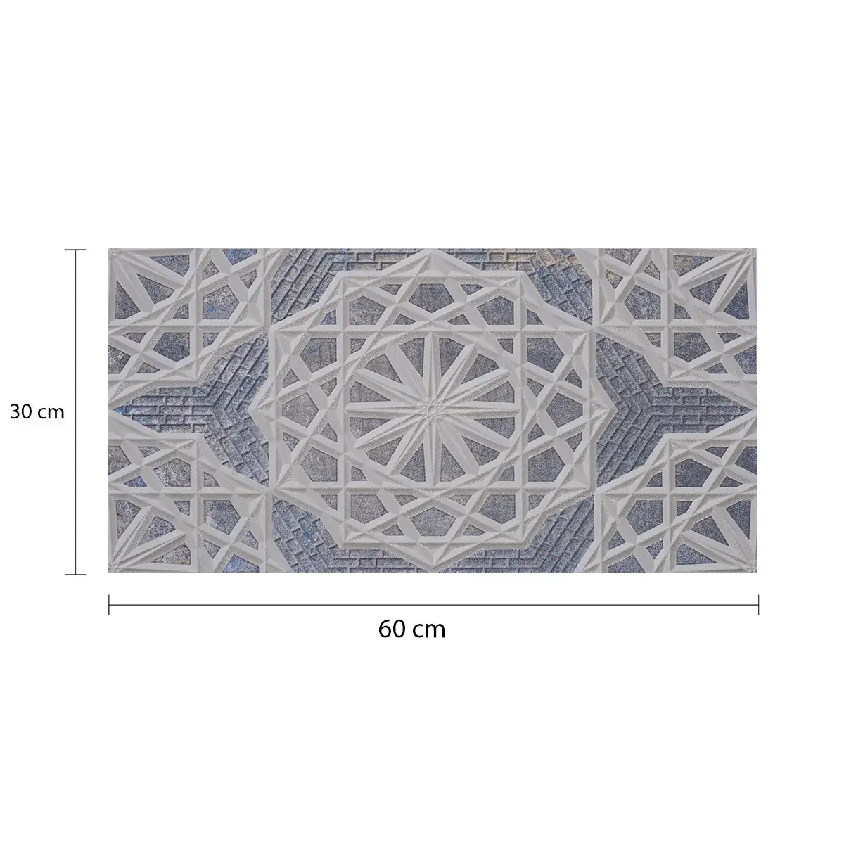 [MADMANDALGREYUN] Decorado Mandala Grey MAASTRICHT 30 x 60 cm (Pieza)