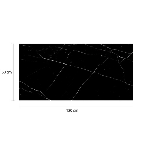 [MAPMARMARQUINCJ] Porcelanato Meson Marmol Marquina Black MAASTRICHT 60 x 120 cm por 1m²