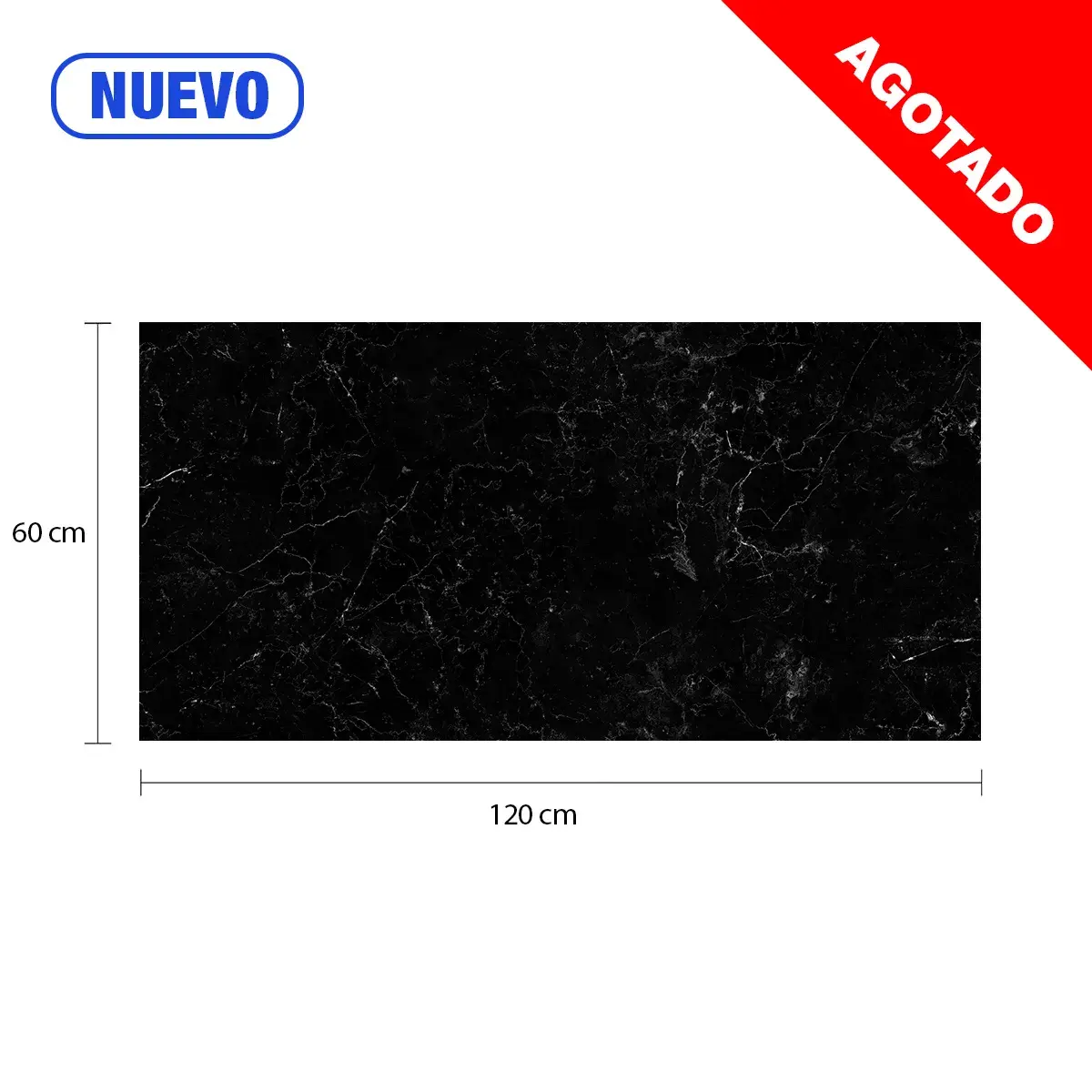 [MAPMARMONZONCJ] Porcelanato Meson Marmol Monzón Black HG MAASTRICHT 60 x 120 cm por 1m²