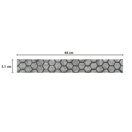 [DECBAOLISCER111] Listelo Hexágono 44 x 5.1 cm KANTU