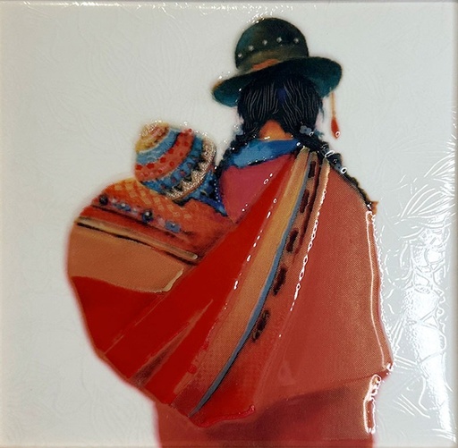 [DECBAOTACCER719] Imán Cholita y Wawa 4.6X4.6X0.4