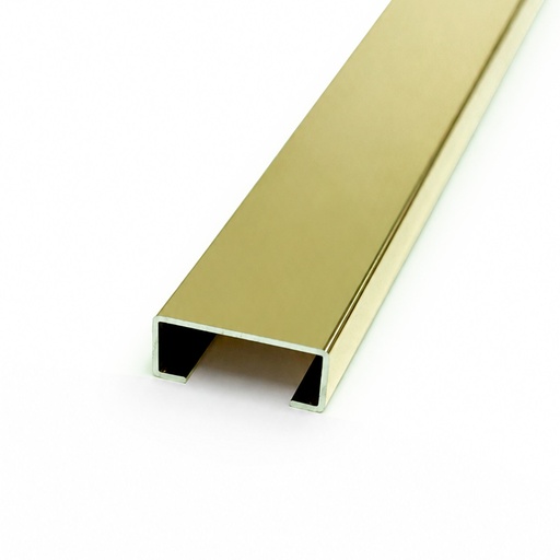 [DSBPAALISB20DBR] Decor Listelo Recto Aluminio Dorado Brillante de 2X240 CM KANTU