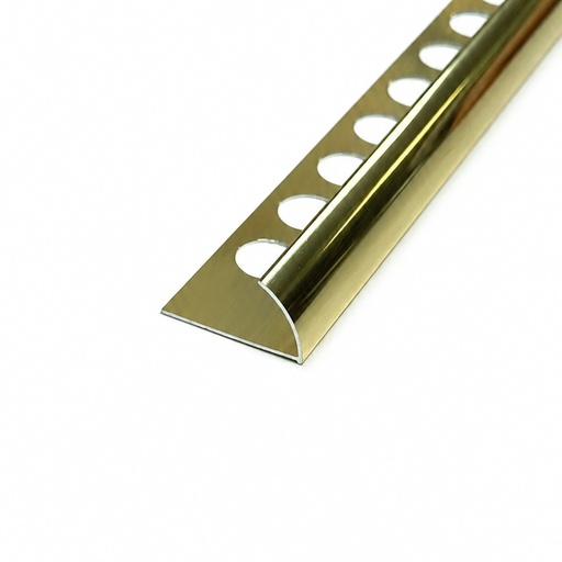 [BTMTRAREA10DOBR] Decor Borde Curvo Aluminio Dorado Brillante de 1.0X240 CM KANTU