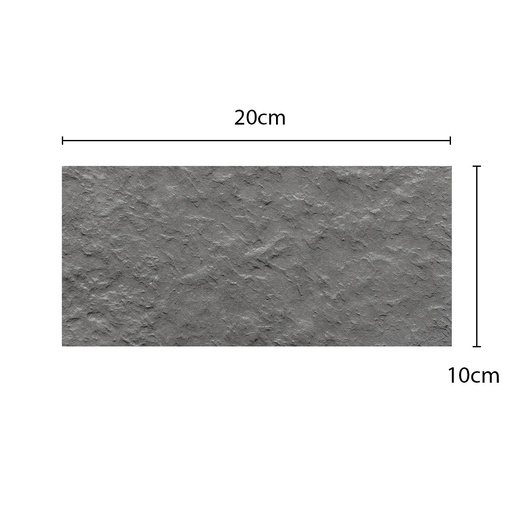 [SPPIV10GRISOSCJ] Piedra Volcán 10 x 20 cm Gris Oscuro SPAZIO - por caja 