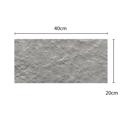 [SPPIV20GRISCLCJ] Piedra Volcán 20 x 40 cm Gris Claro SPAZIO - por caja 